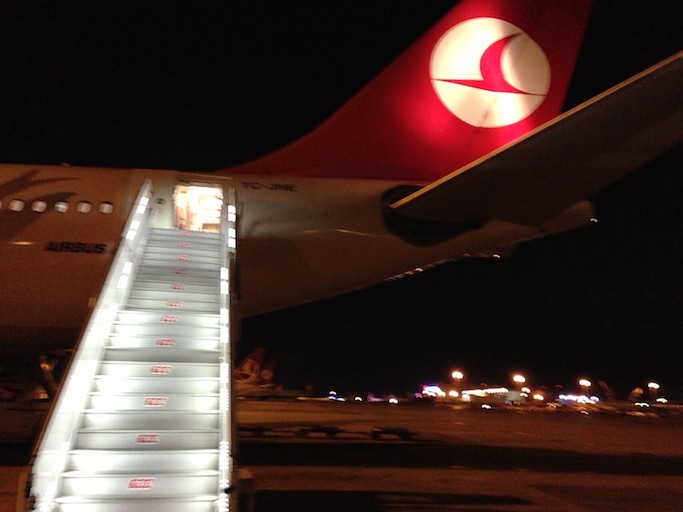 夜の機窓