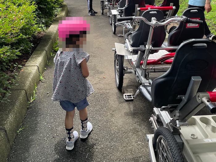 キッズダム わくわくサイクリングの様子