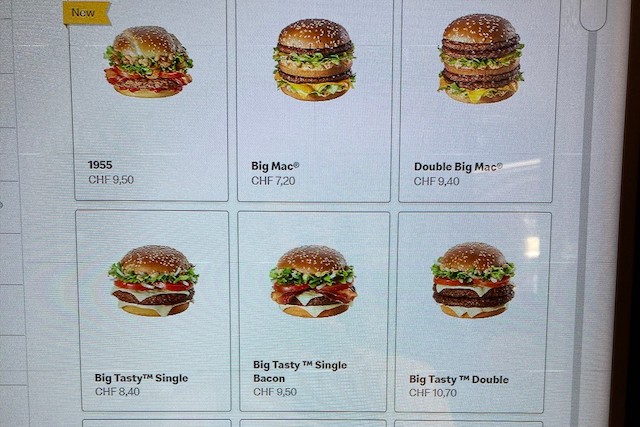 ビッグマックの価格