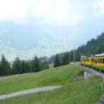ヴェンゲンアルプ鉄道の車窓からの風景