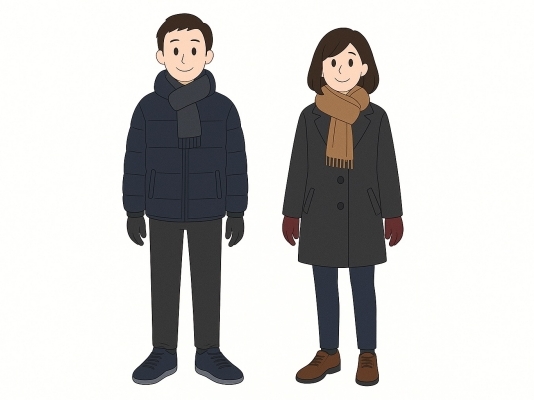 スイス都市観光の11月の服装例