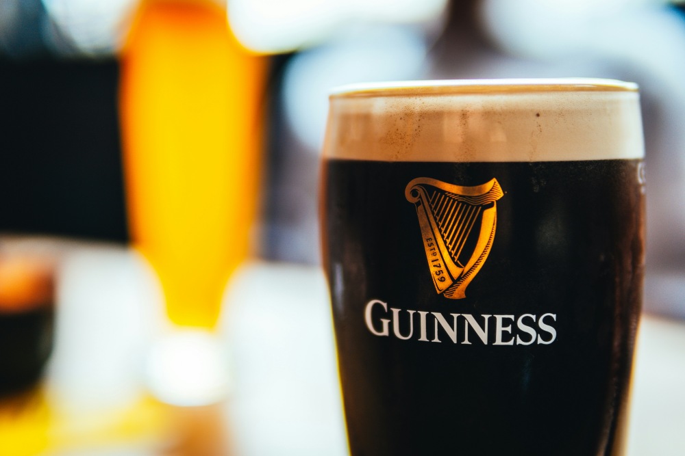 アイルランドのビール・ギネス（グラスに注がれた状態）