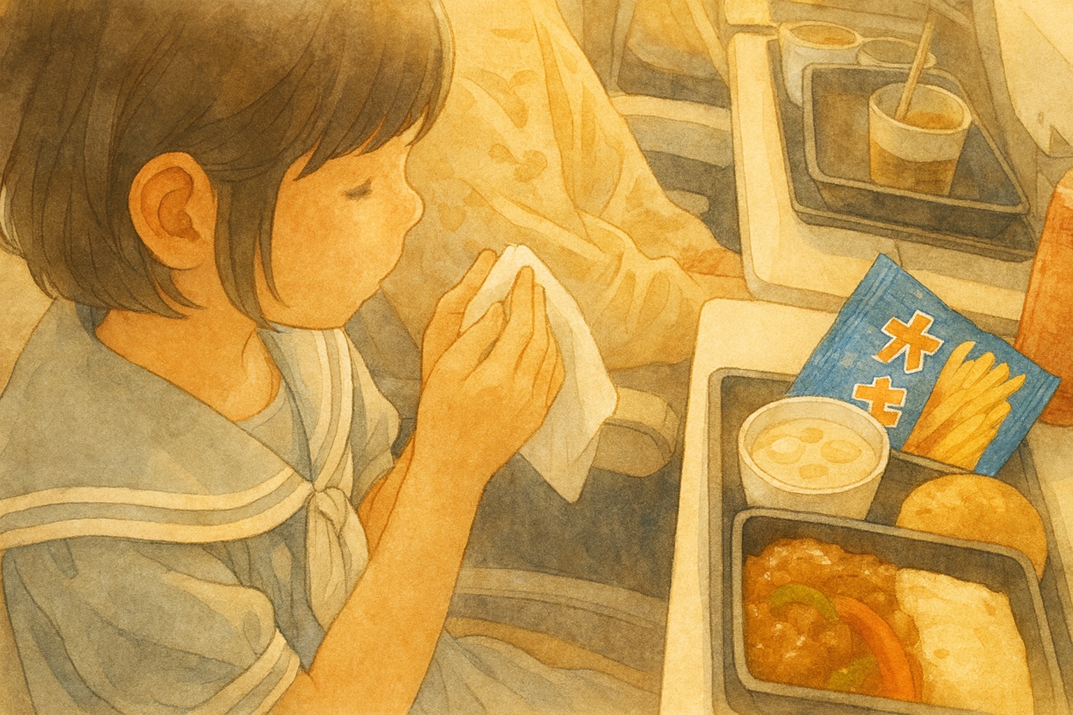 機内食のイラスト