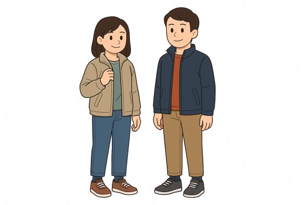 釧路6月の服装イメージ(薄手ジャケット+春物コーデ)