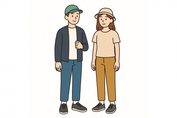 釧路7月の服装イメージ(半袖+羽織り物)