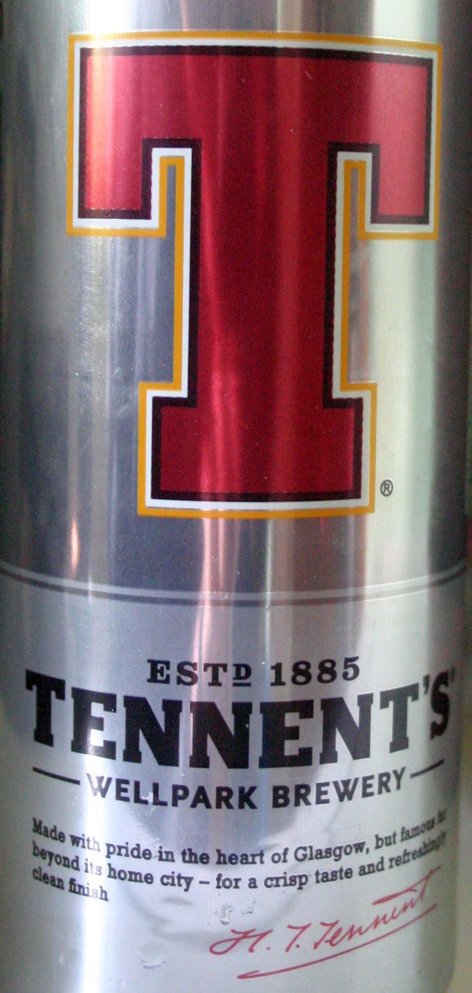 Tennent's Lager can