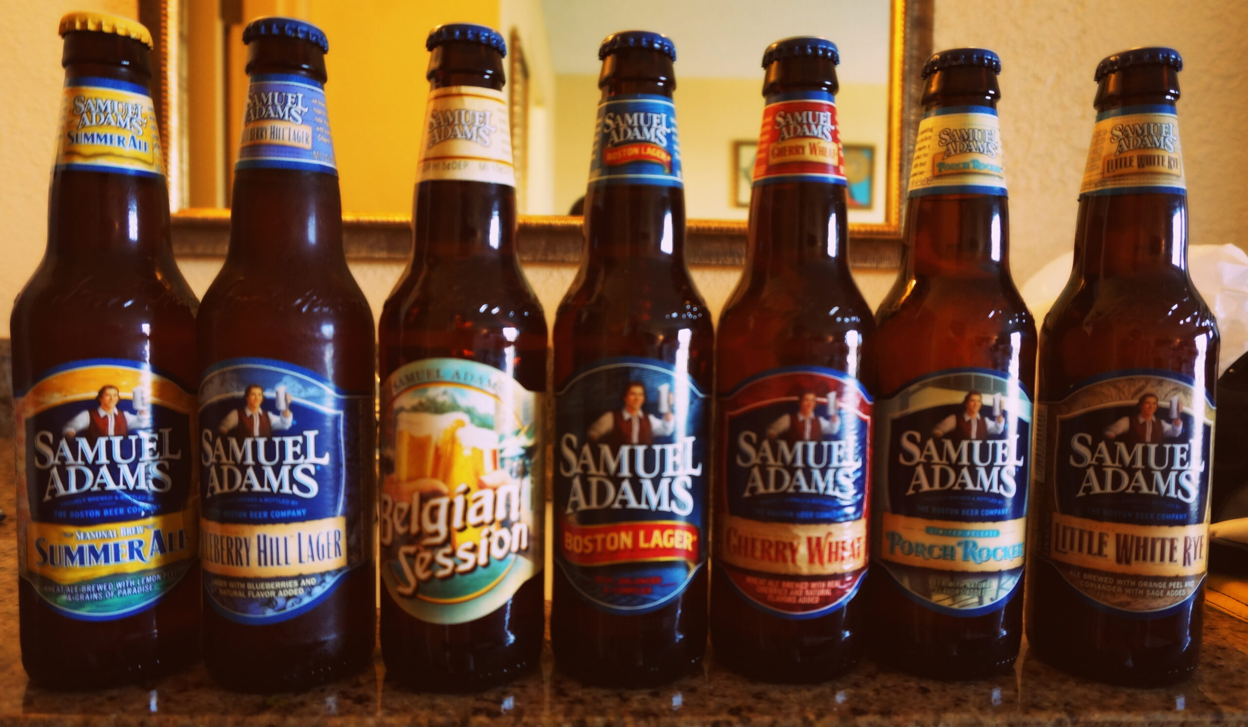 Samuel Adams beer lineup including Boston Lager