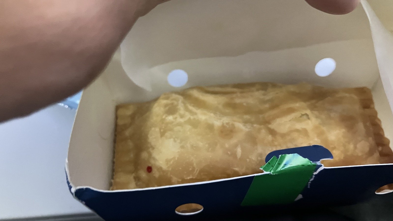 マレーシア航空エコノミー 機内食 カリーパフの中身