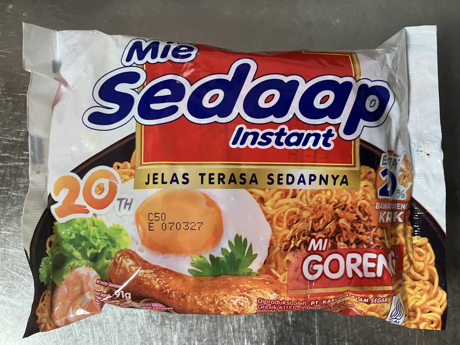 インドネシアで購入したMie Sedaap Mi Gorengの袋
